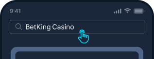 Search for the BetKing app